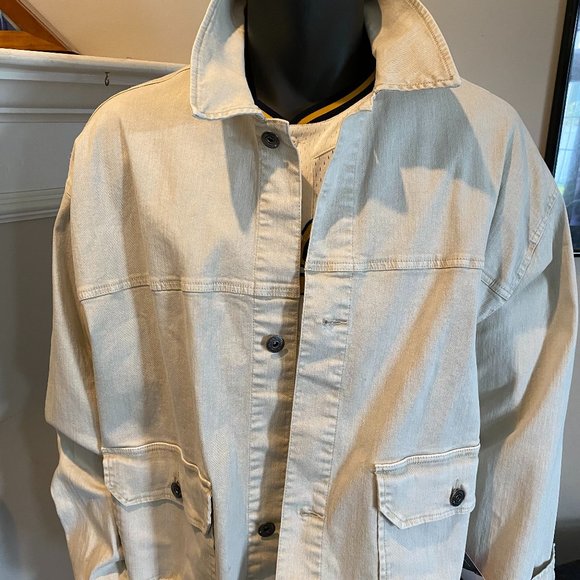 Allen Onyia Oversized-Fit Cropped Garment-Dye Jack - Picture 6 of 6